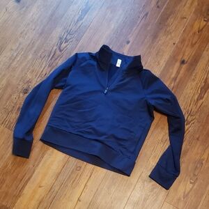 Kids Navy Half-Zip Pullover Sweatshirt